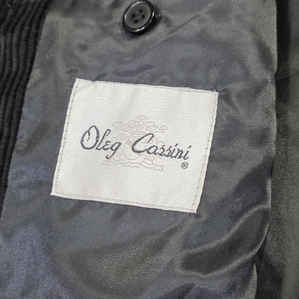 Oleg Cassini Black Wide Whale Corduroy Sports Coat/Blazer. 46XL - Picture 2 of 9